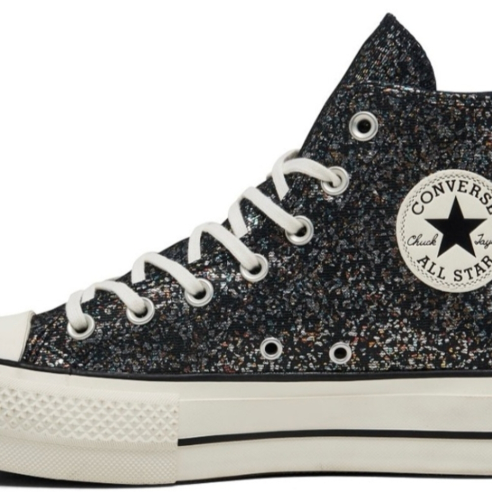 Converse Black Glitter High-Top Sneakers